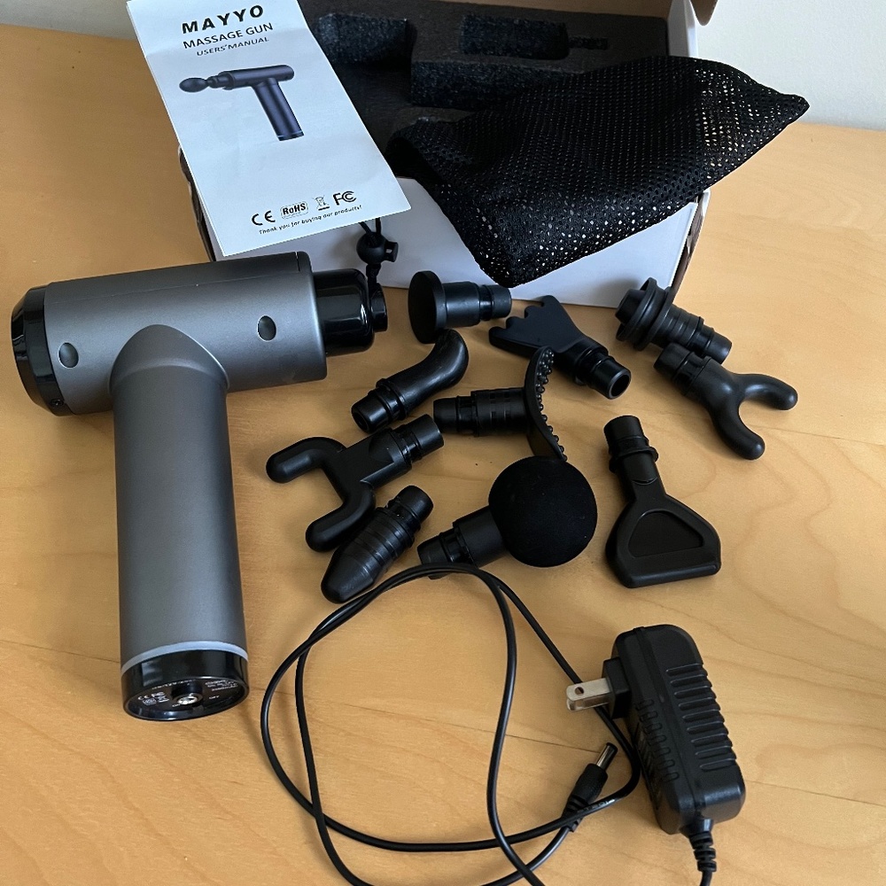 Massage Gun for Athletes 10 Head 30 Speeds Portable Body Muscle Pain Relief Deep